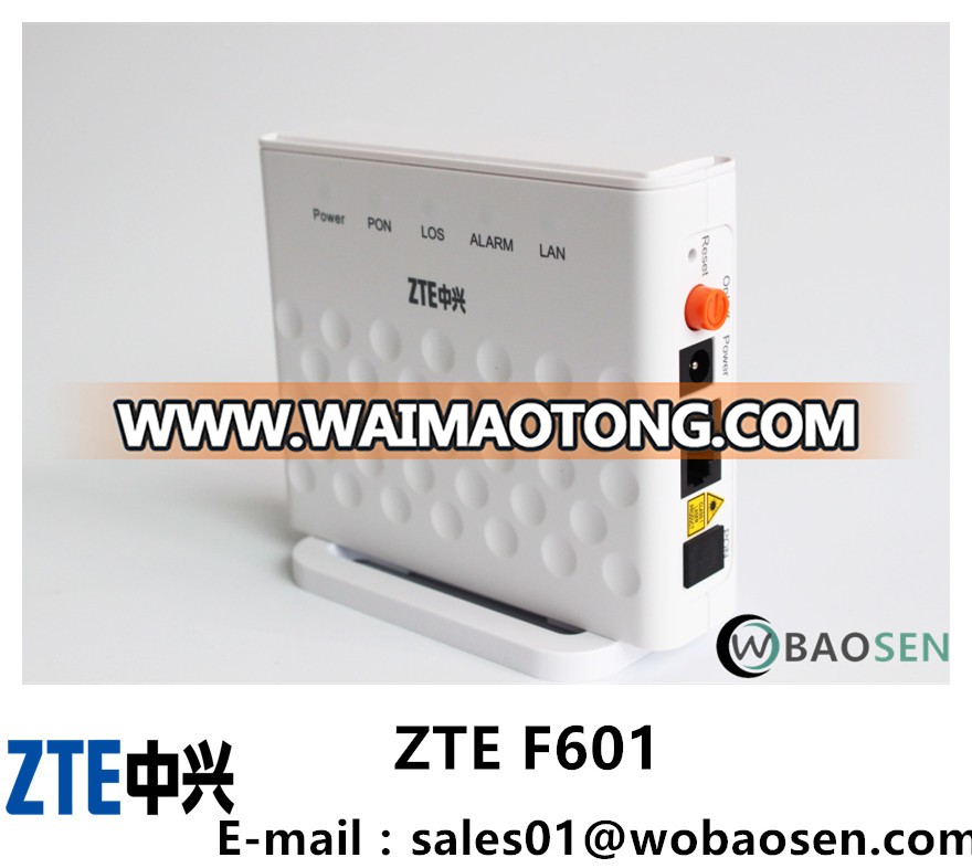 Original ZTE F601 600 4fe epon GPON 1*GE ONU 1 Ethernet LAN Port English Setup Firmware and SIP FTTH Fiber Optical Termianl ONT